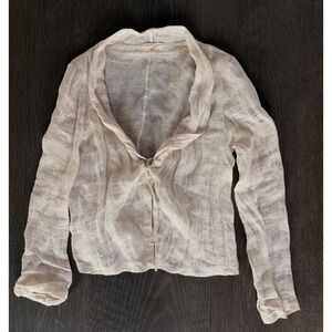 Eileen Fisher 100% Linen Gauze Blouse Size Medium